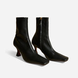 Duck Boots Stretch Vegan Leather Black