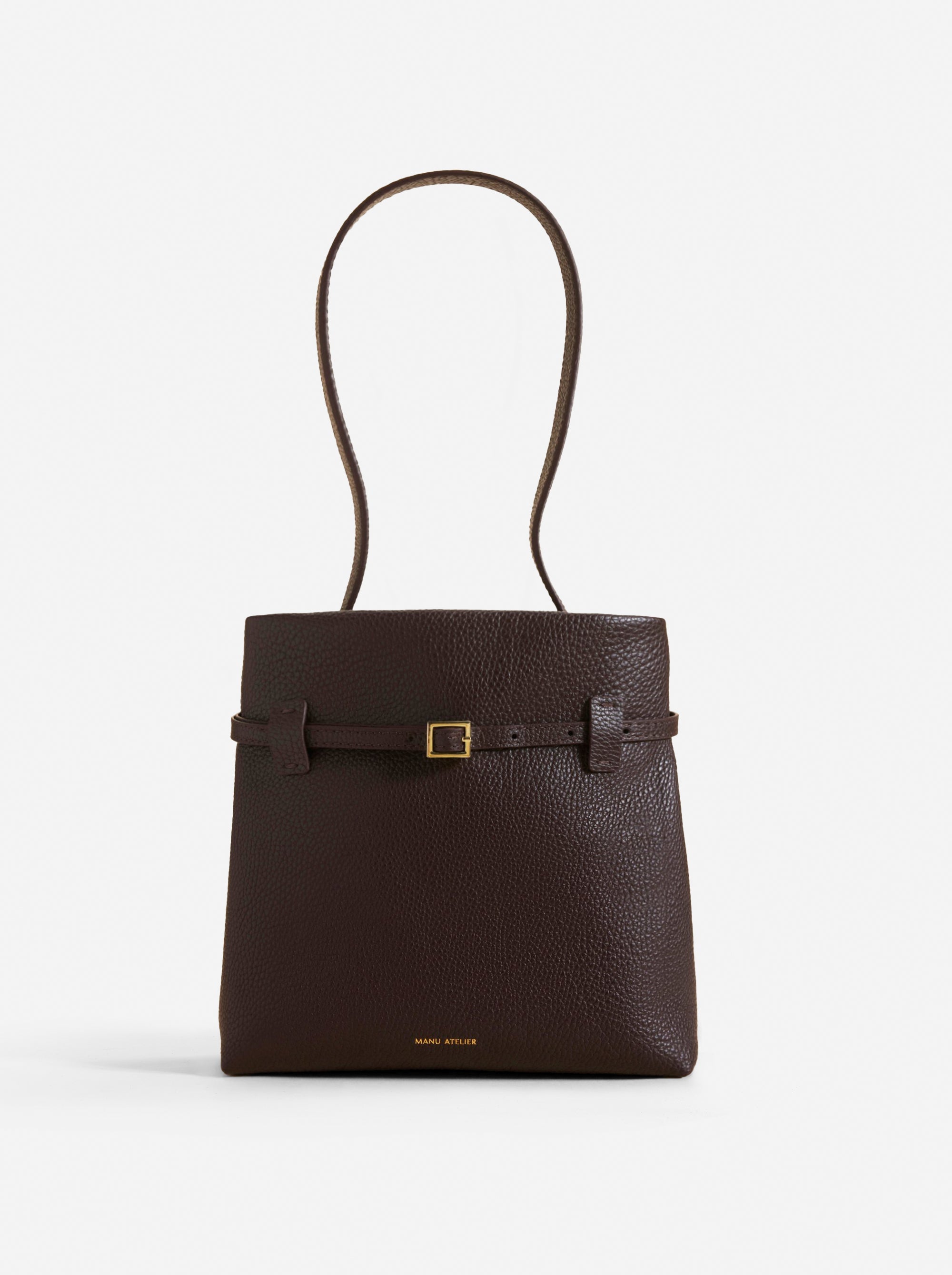 Mini Tote Du Jour Calf Skin Leather Deep Brown
