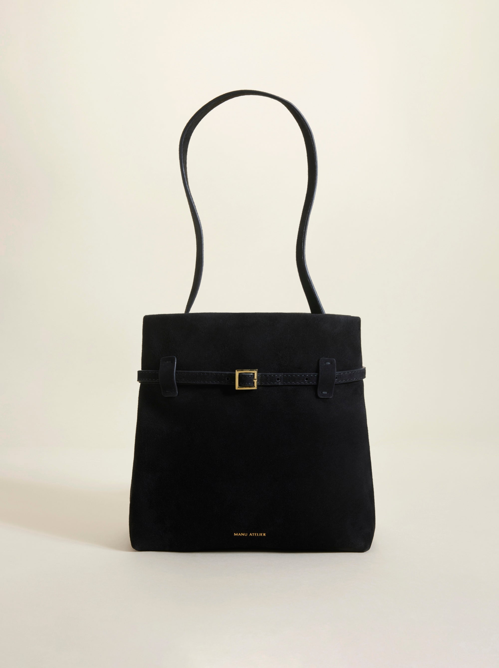 Mini Tote Du Jour Suede Leather Black