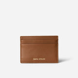 Manu Cardholder Walnut Gold Embossed Soft