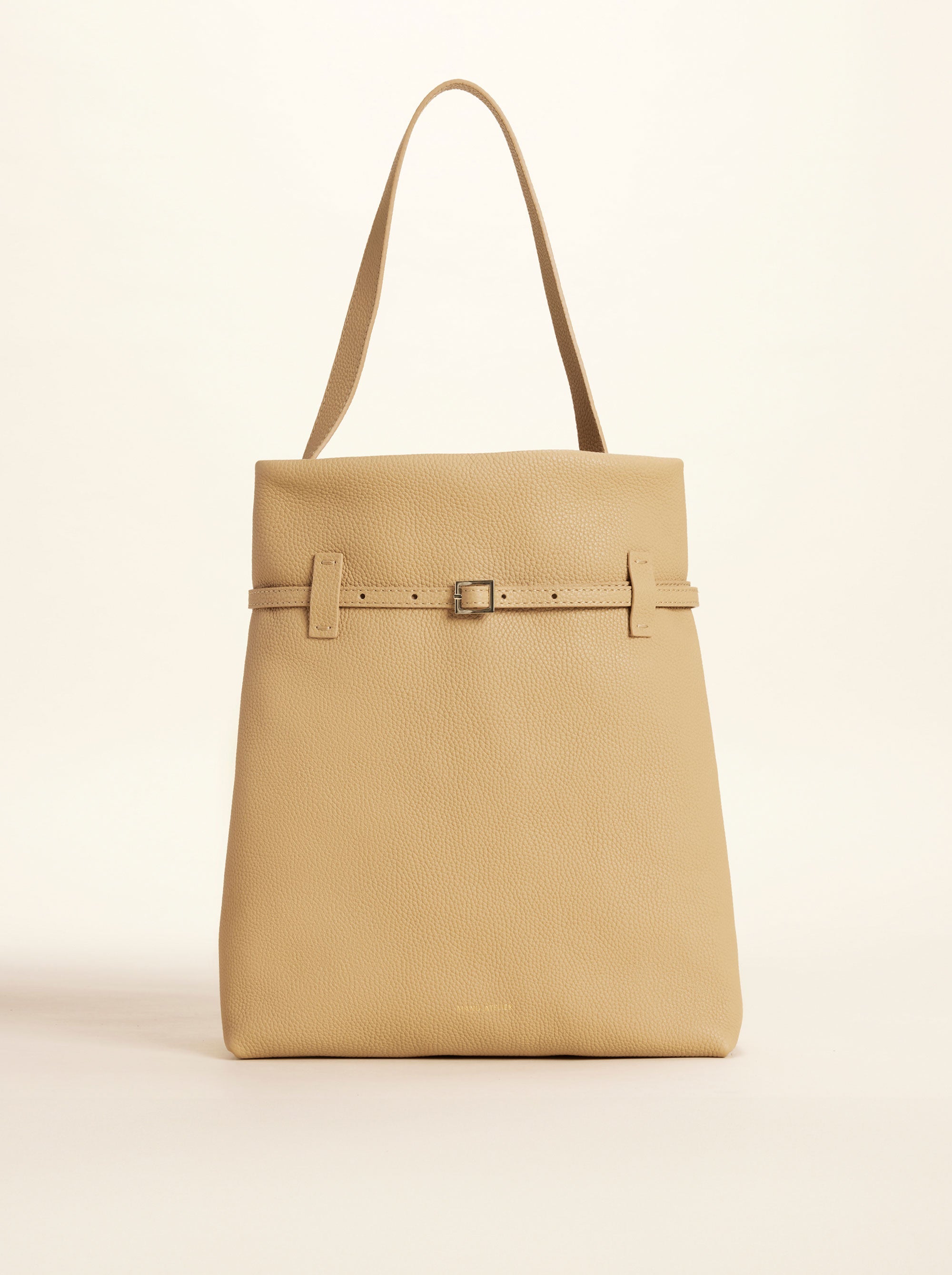 Tote du Jour Biscuit Calf Skin Leather Front