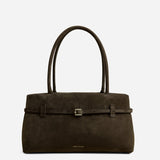 Le Cambon East West Tobacco Green Suede