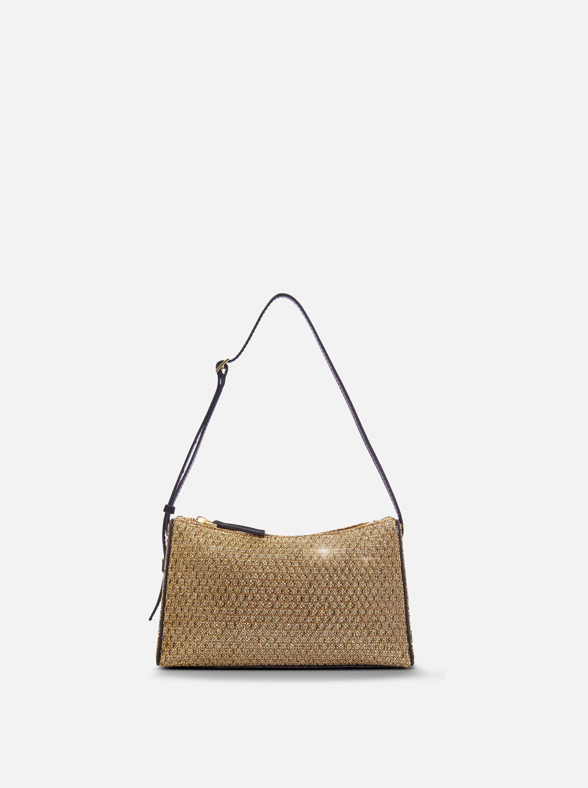 Mini Prism Gold Mesh & Black Suede