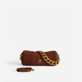 XX Mini Cylinder Chocolate Suede Leather