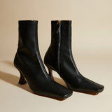 Duck Boots Stretch Vegan Leather Black