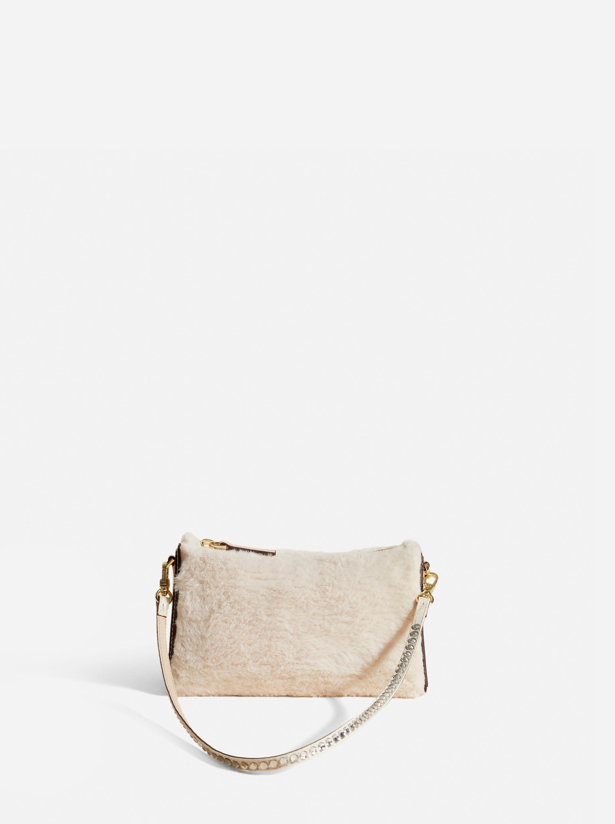 Mini Prism Ivory Faux Fur Front