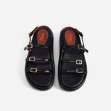 Cage Chunky Slides Black Soft