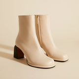 Chae Ankle Boots Ivory