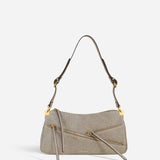 Three Zipped Gray Denim