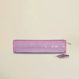 Pencil Box Cyclamen Suede with Crystals