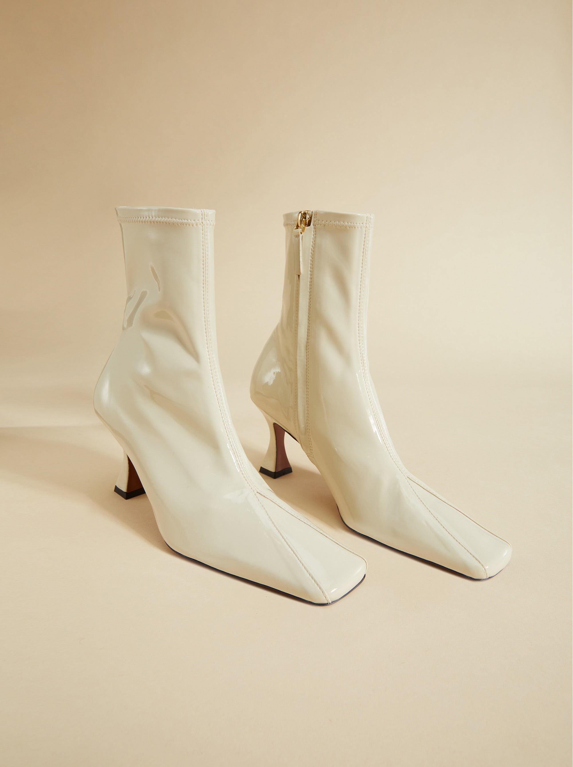 Duck Boots Stretch Vegan Patent Bone