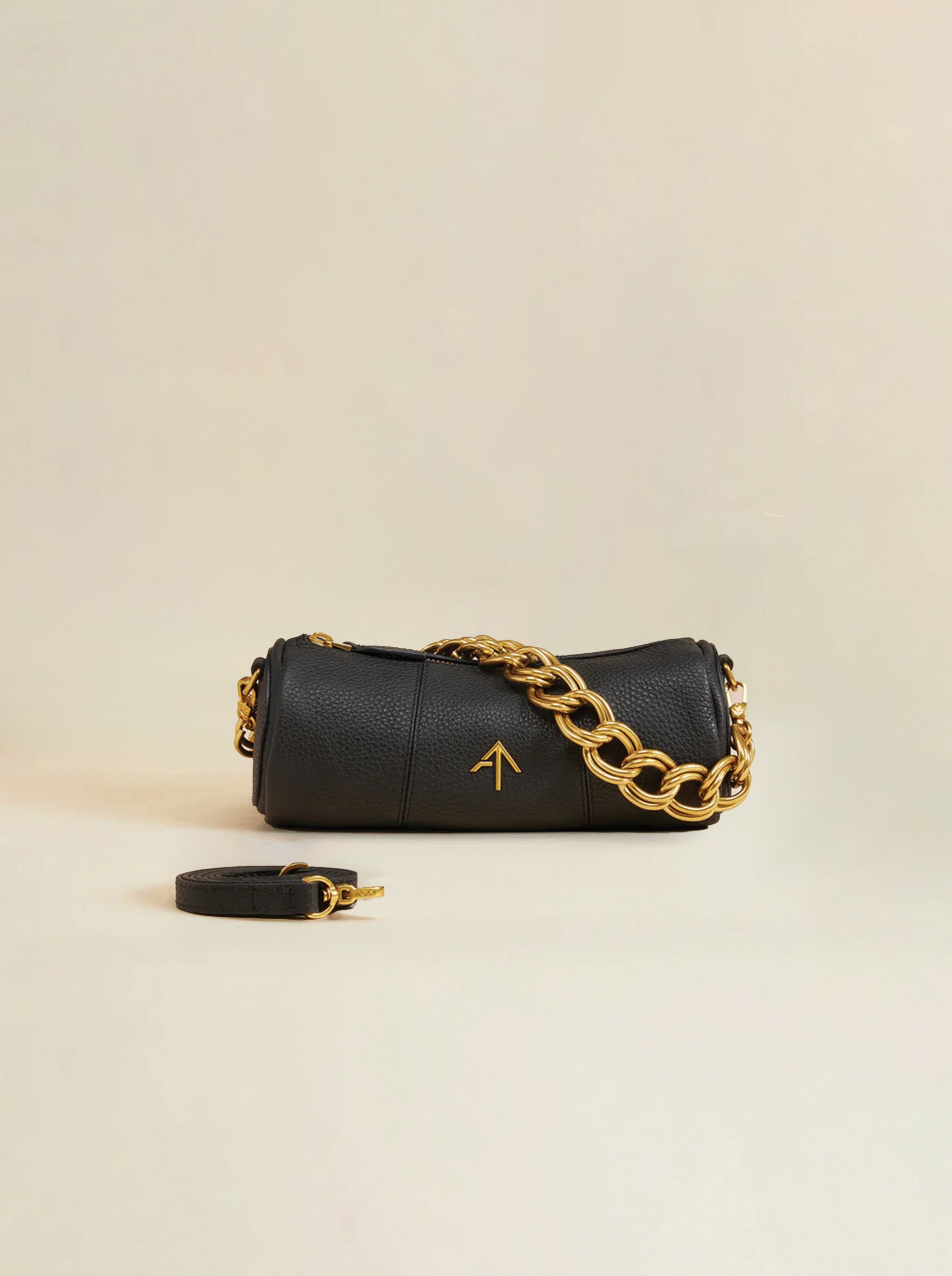 XX Mini Cylinder Calf Skin Leather Black 