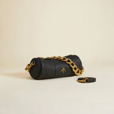 XX Mini Cylinder Calf Skin Leather Black 2 
