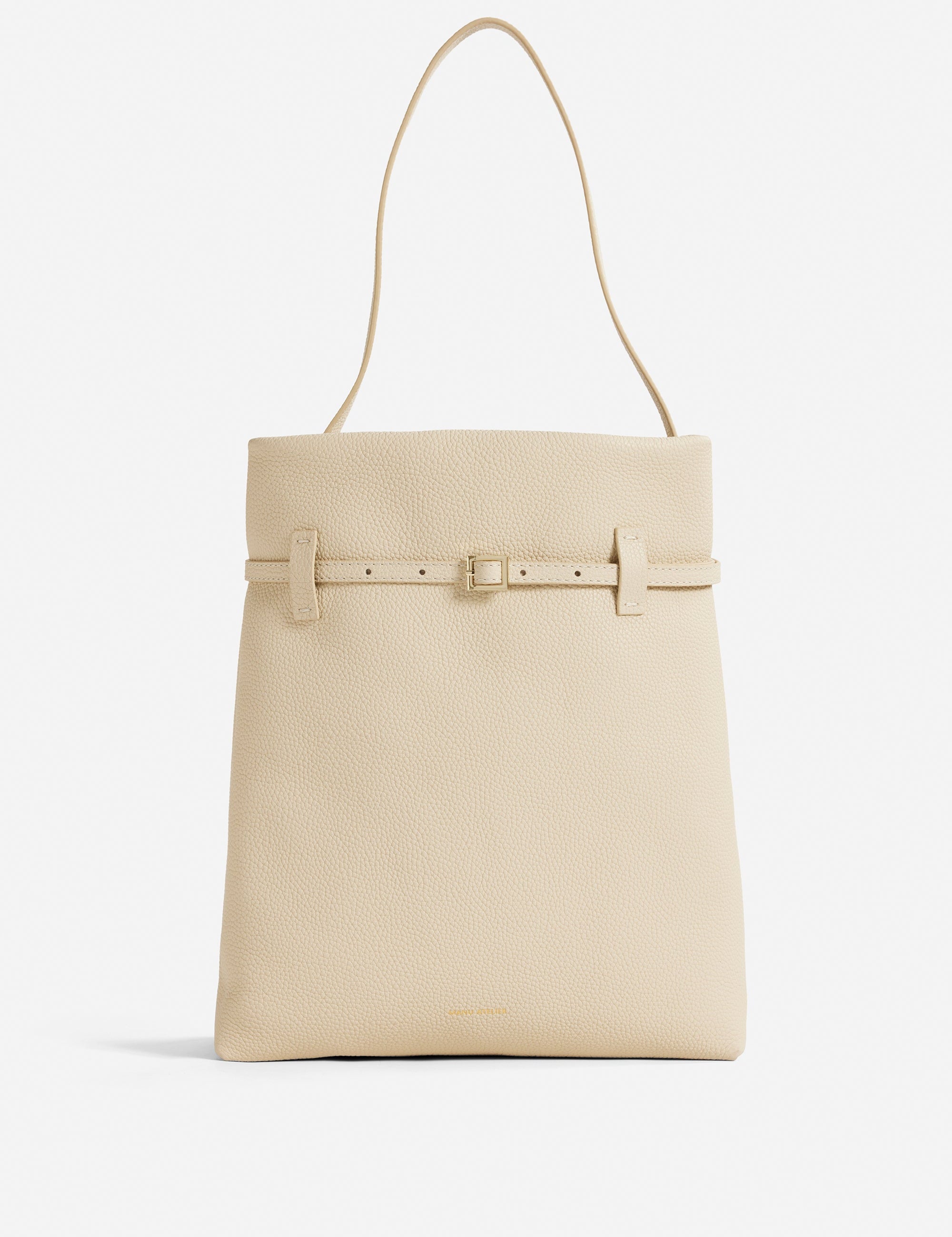 Tote Du Jour Calf Skin Leather Vanilla Front