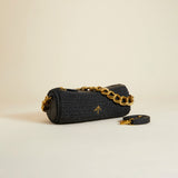 XX Mini Cylinder Handwoven Crochet Black 2 