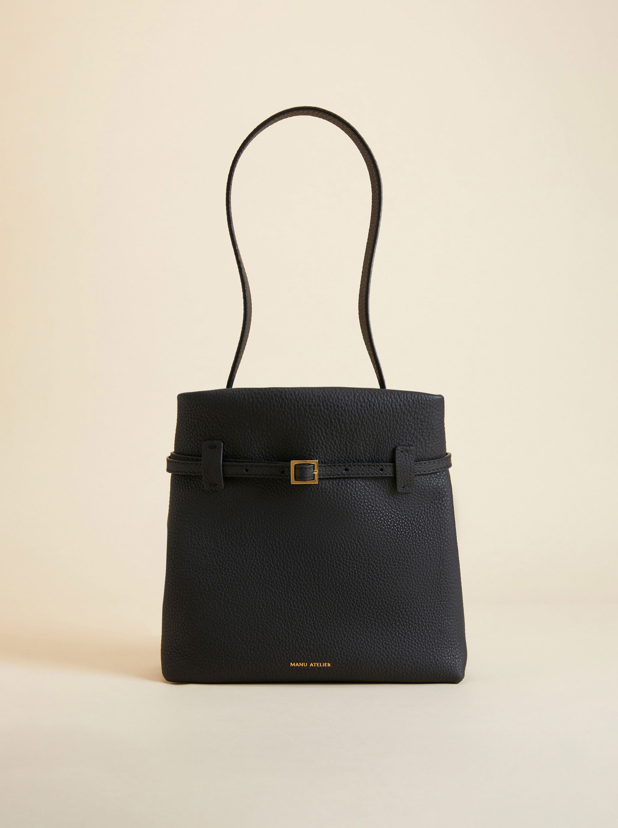 Mini Tote Du Jour Full Grain Calf Leather Black 