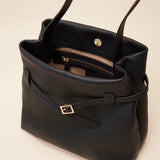 Mini Tote Du Jour Full Grain Calf Leather Black