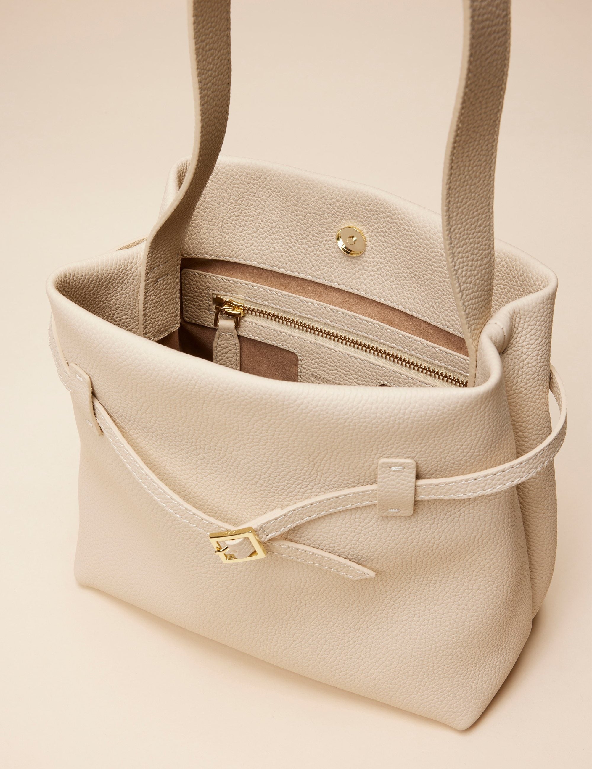 Mini Tote Du Jour Full Grain Calf Leather Vanilla 1