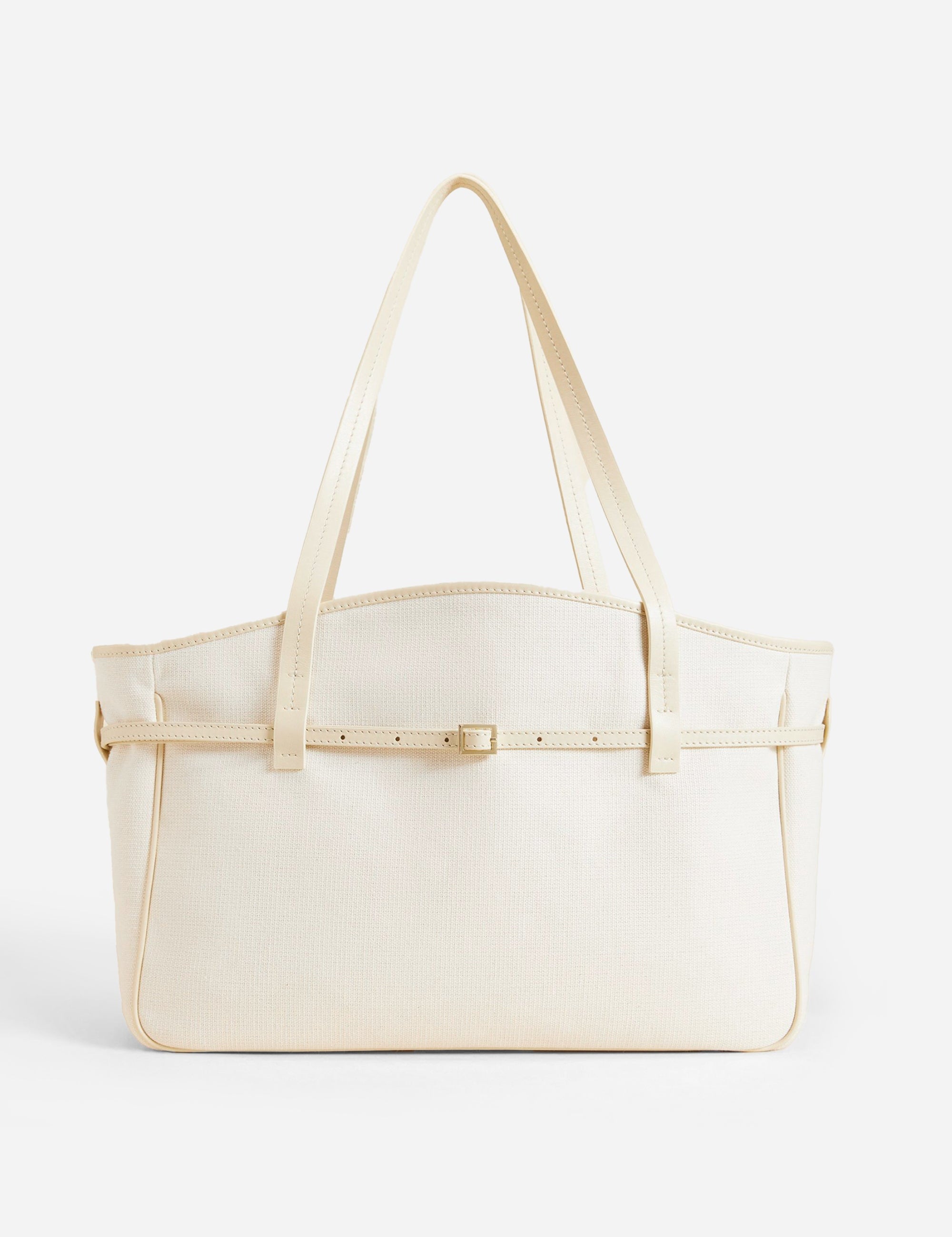 XL DU JOUR  CANVAS & SOFT CALF LEATHER VANILLA