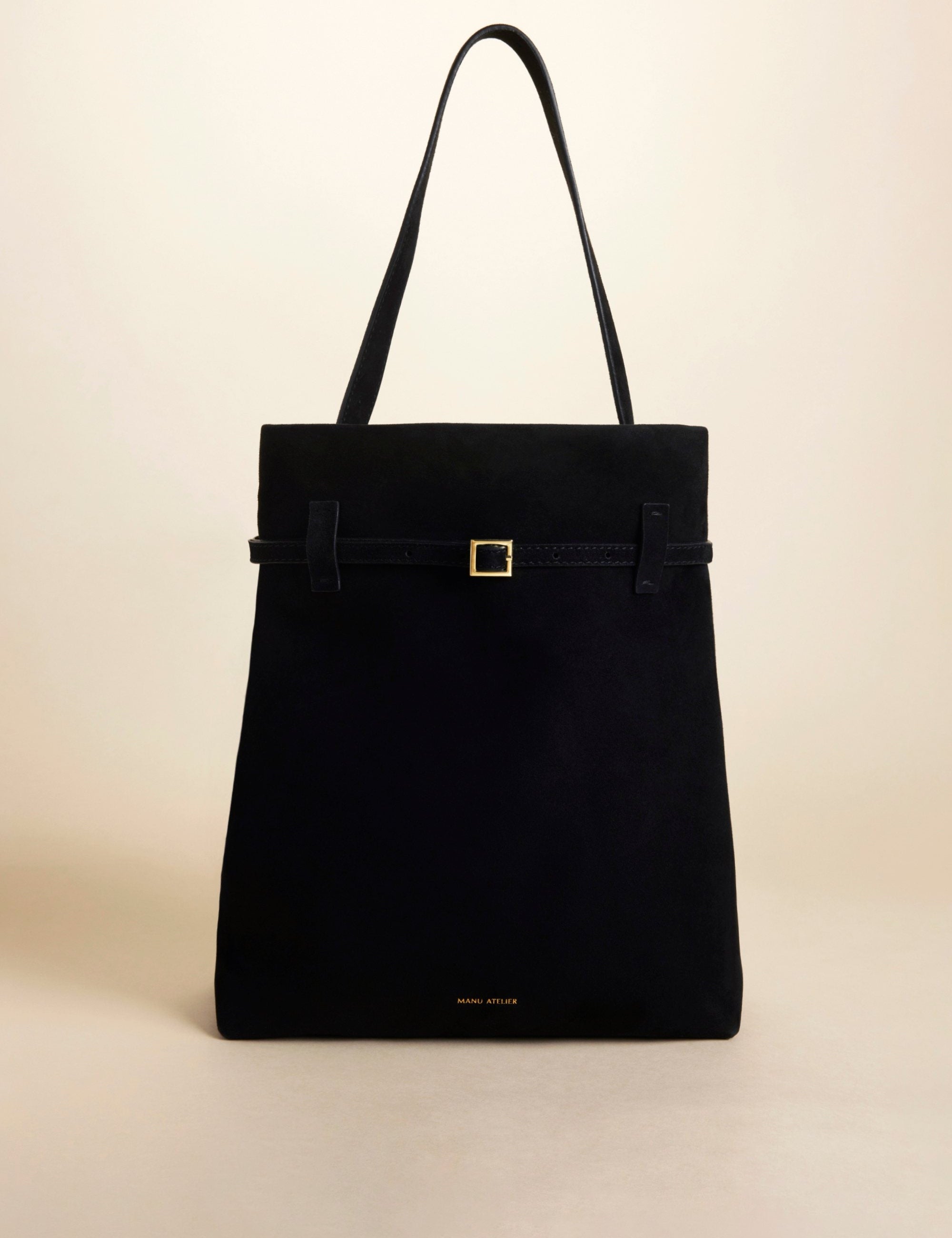 Tote Du Jour Suede Leather Black 1 