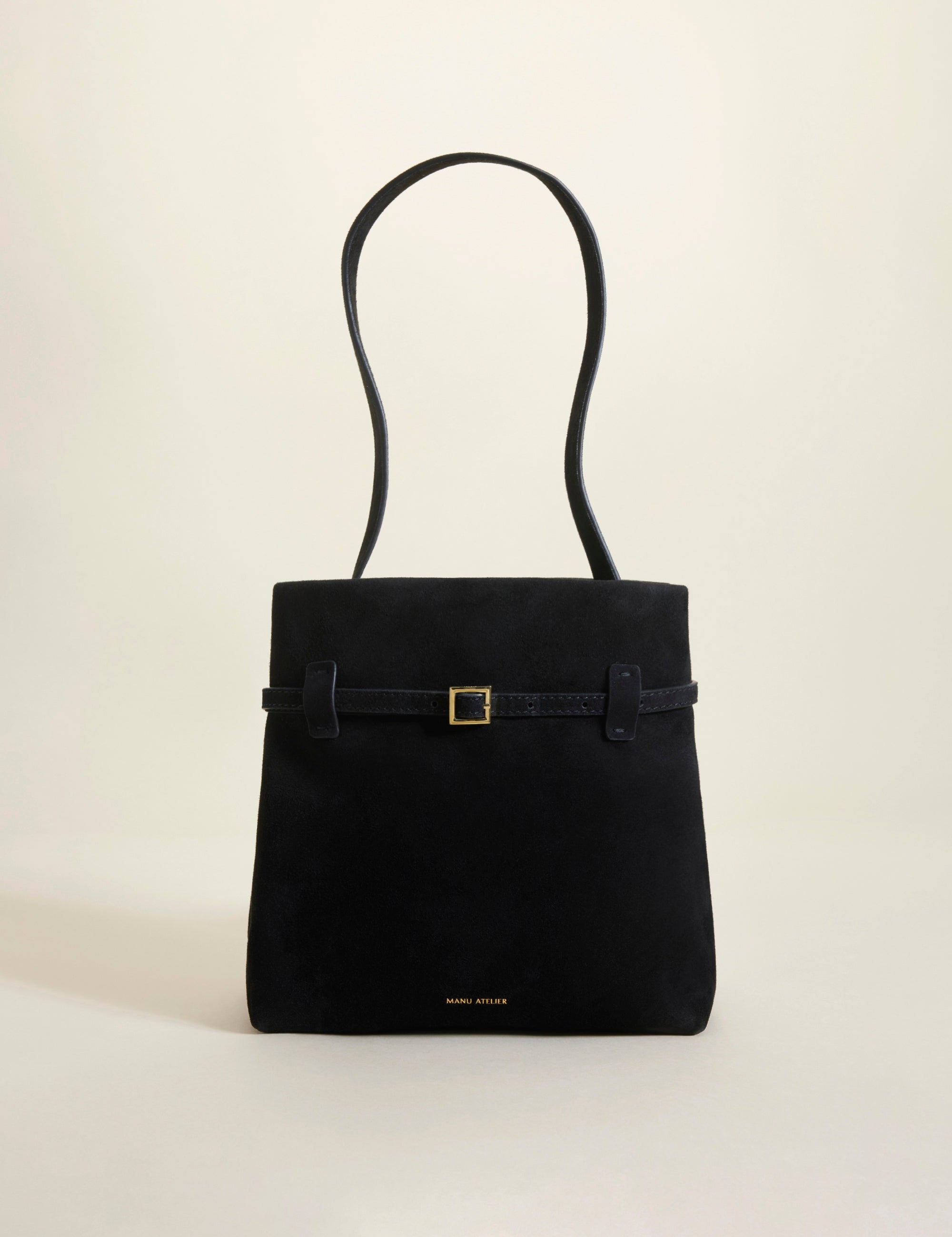 Mini Tote Du Jour Suede Leather Black 