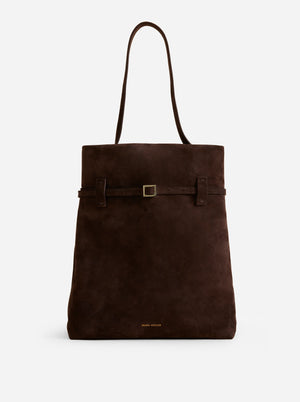 Tote du Jour Deep Brown Suede