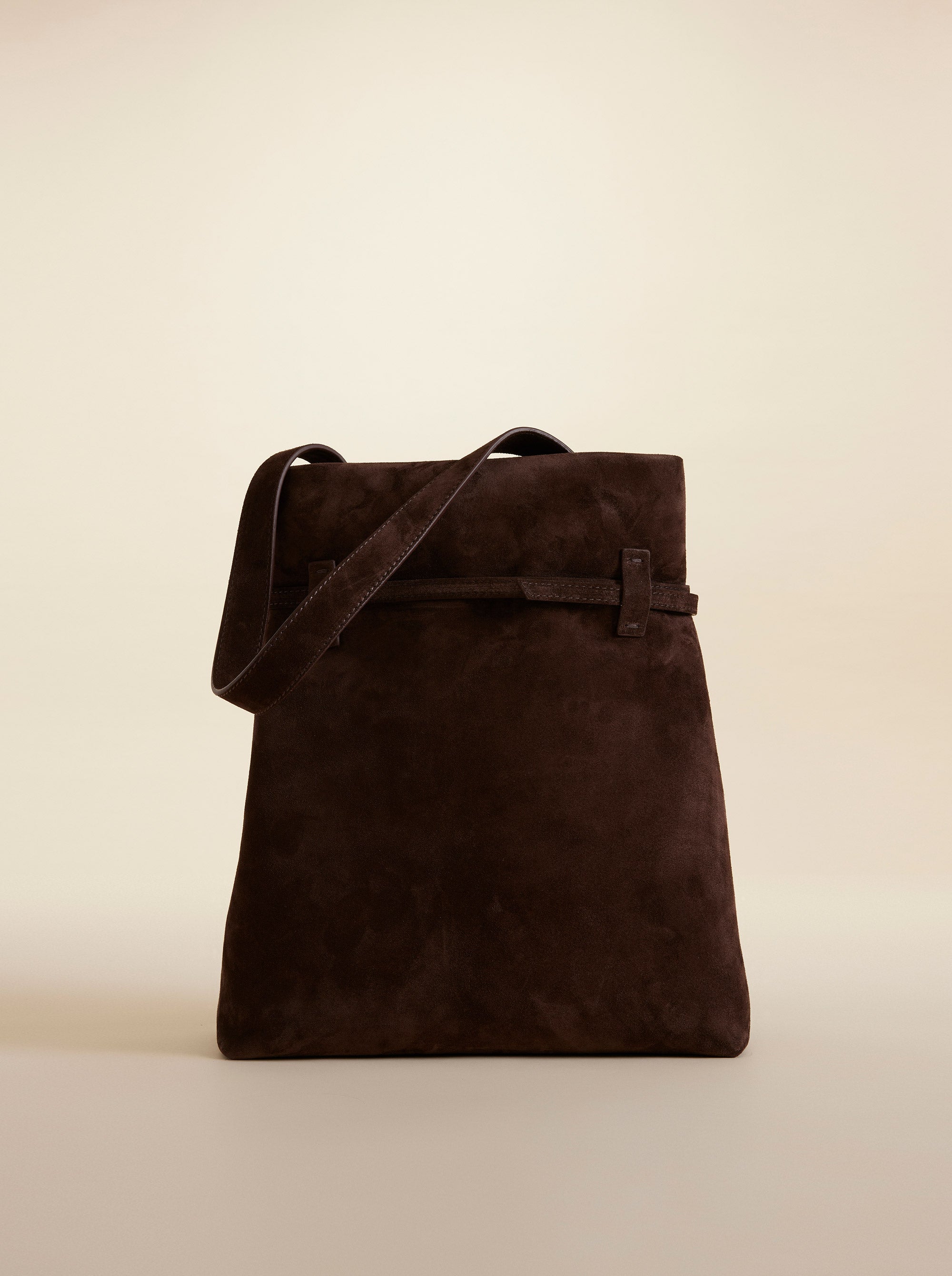 Tote du Jour Suede Deep Brown 