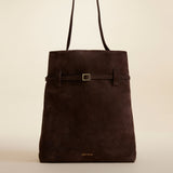 Tote du Jour Suede Deep Brown 