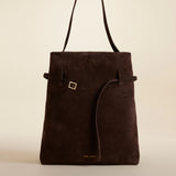 Tote du Jour Suede Deep Brown 