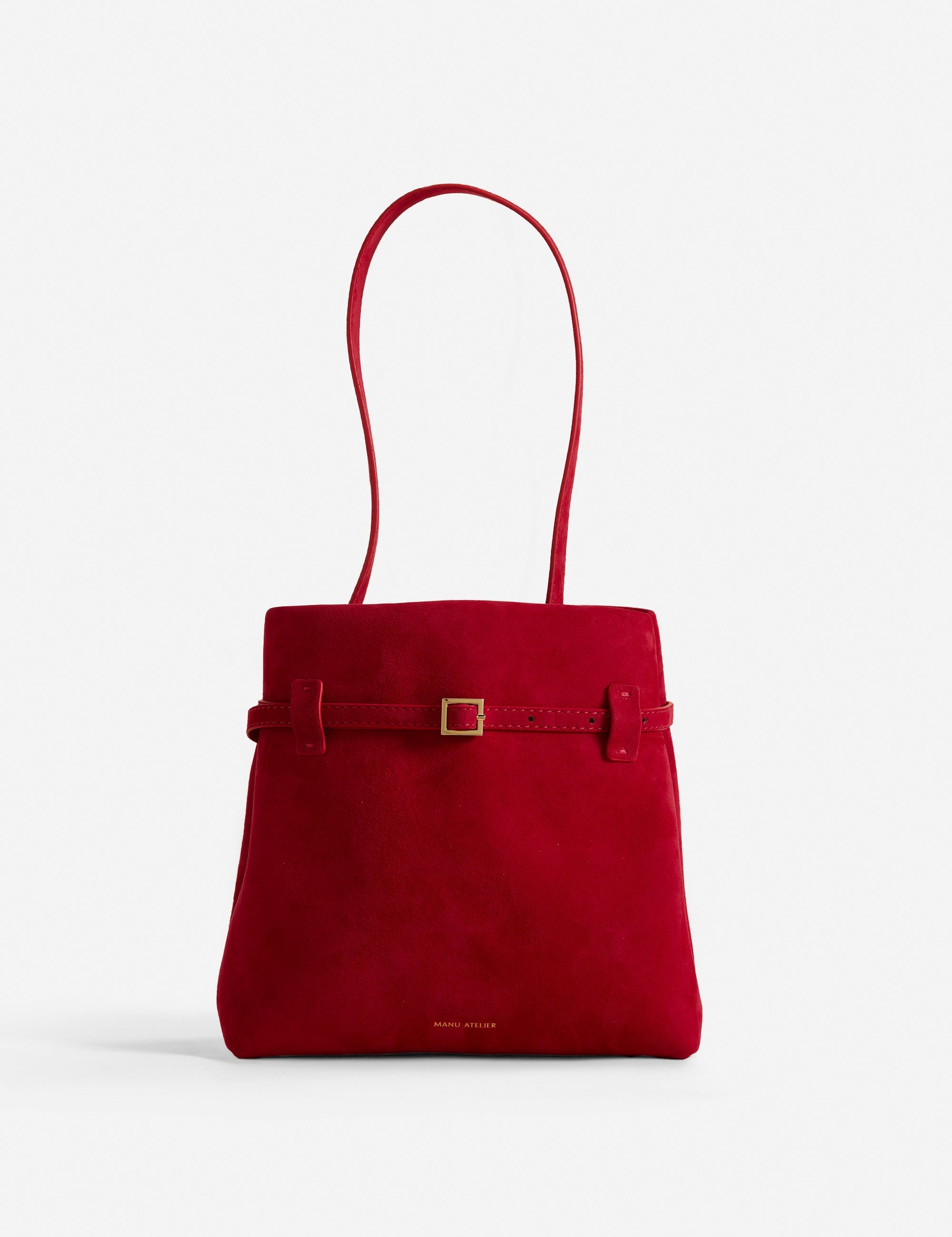 Mini Tote du Jour Red Suede 