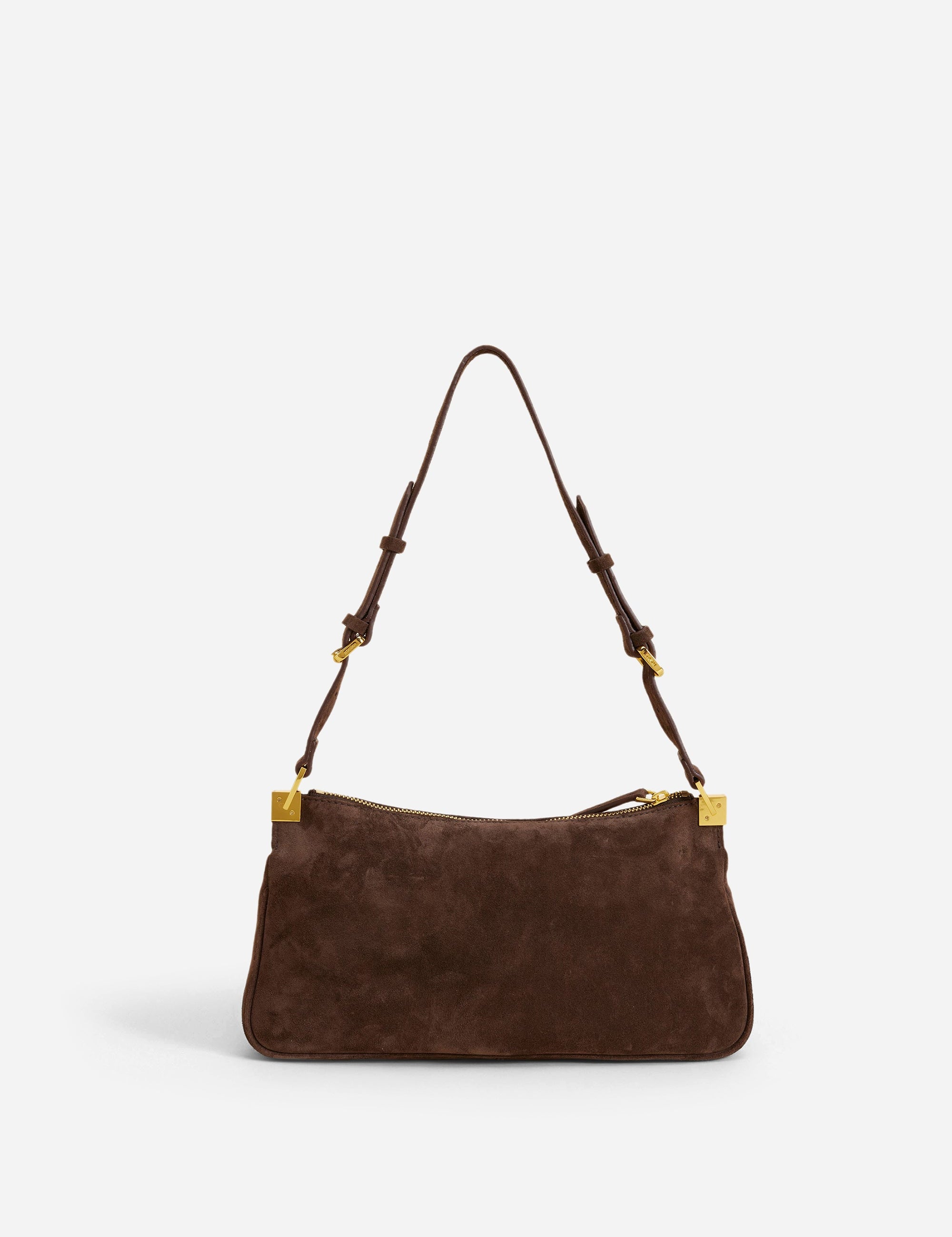 Three Zipped Deep Brown Suede 