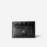 Manu Cardholder Black Croc