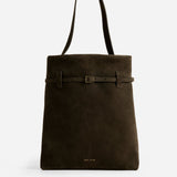 Tote Du Jour Tobacco Green Suede