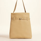 Tote du Jour Biscuit Calf Skin Leather Front
