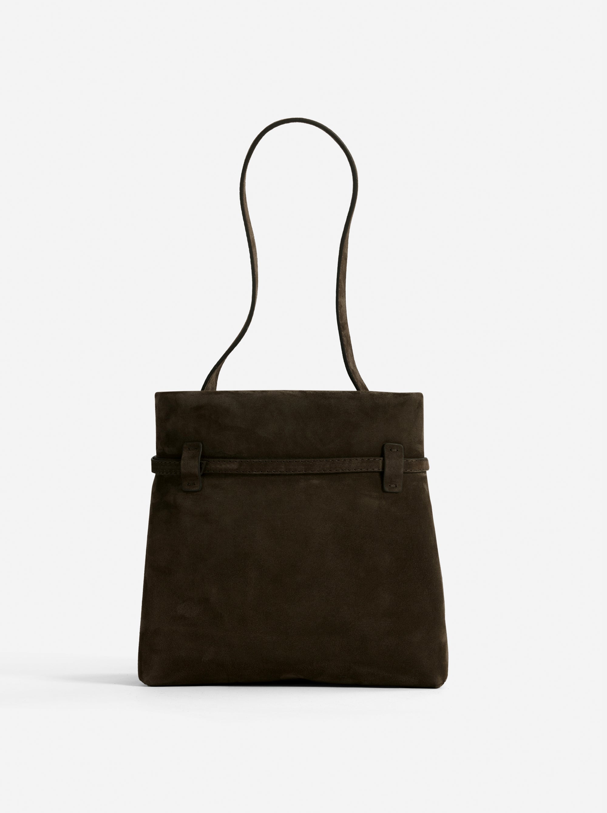 Mini Tote du Jour Tobacco Green Suede Back