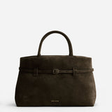Le Cambon 35 Tobacco Green Suede Front
