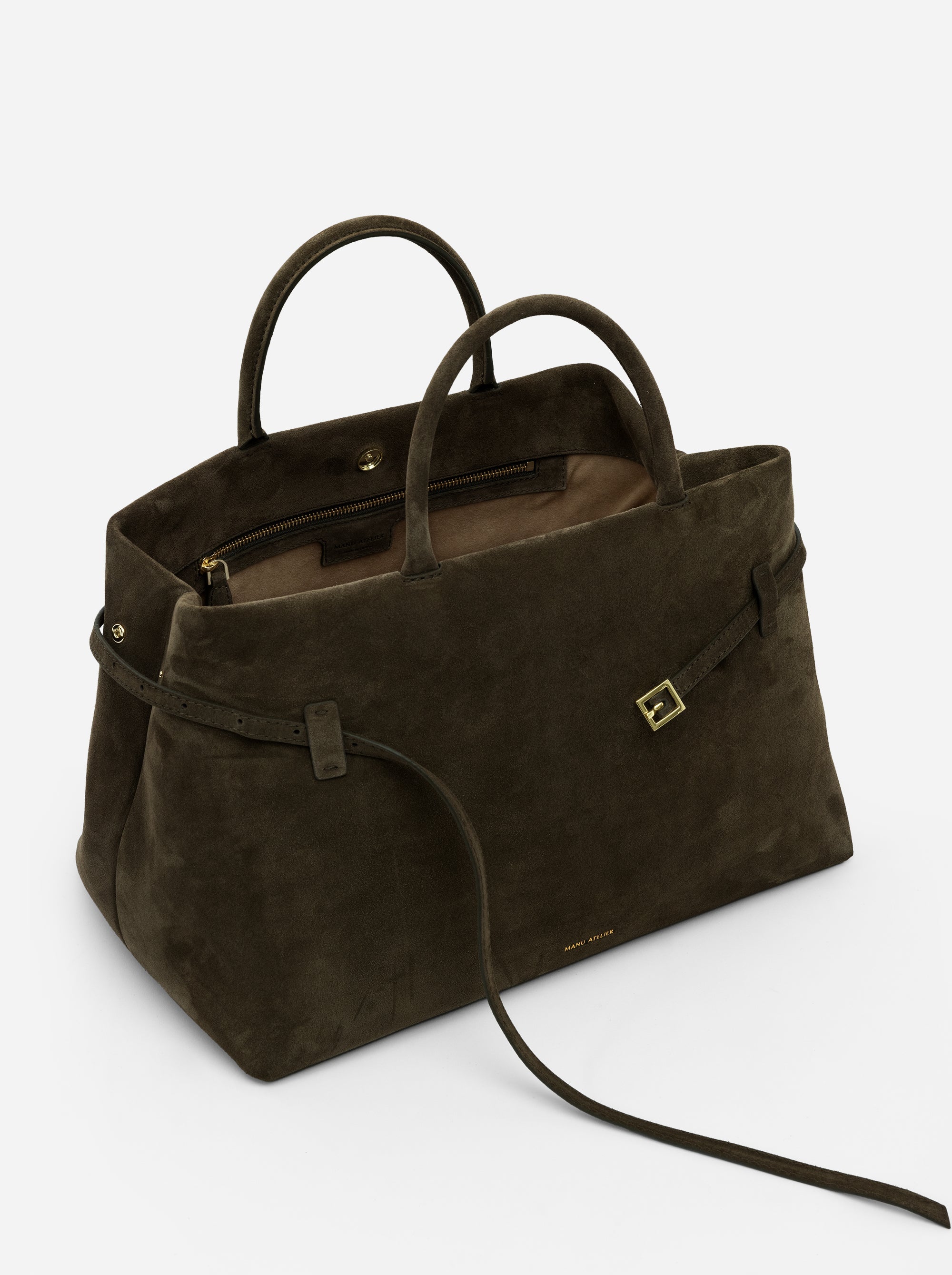 Le Cambon 40 Tobacco Green Suede Inside