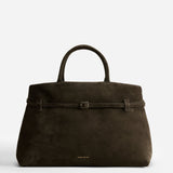 Le Cambon 40 Tobacco Green Suede Front