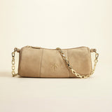 Cylinder Cachemire Suede Butter Yellow Bag Front