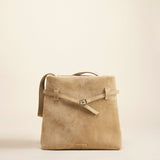 Mini Tote du Jour Cachemire Suede Butter Yellow Bag Front