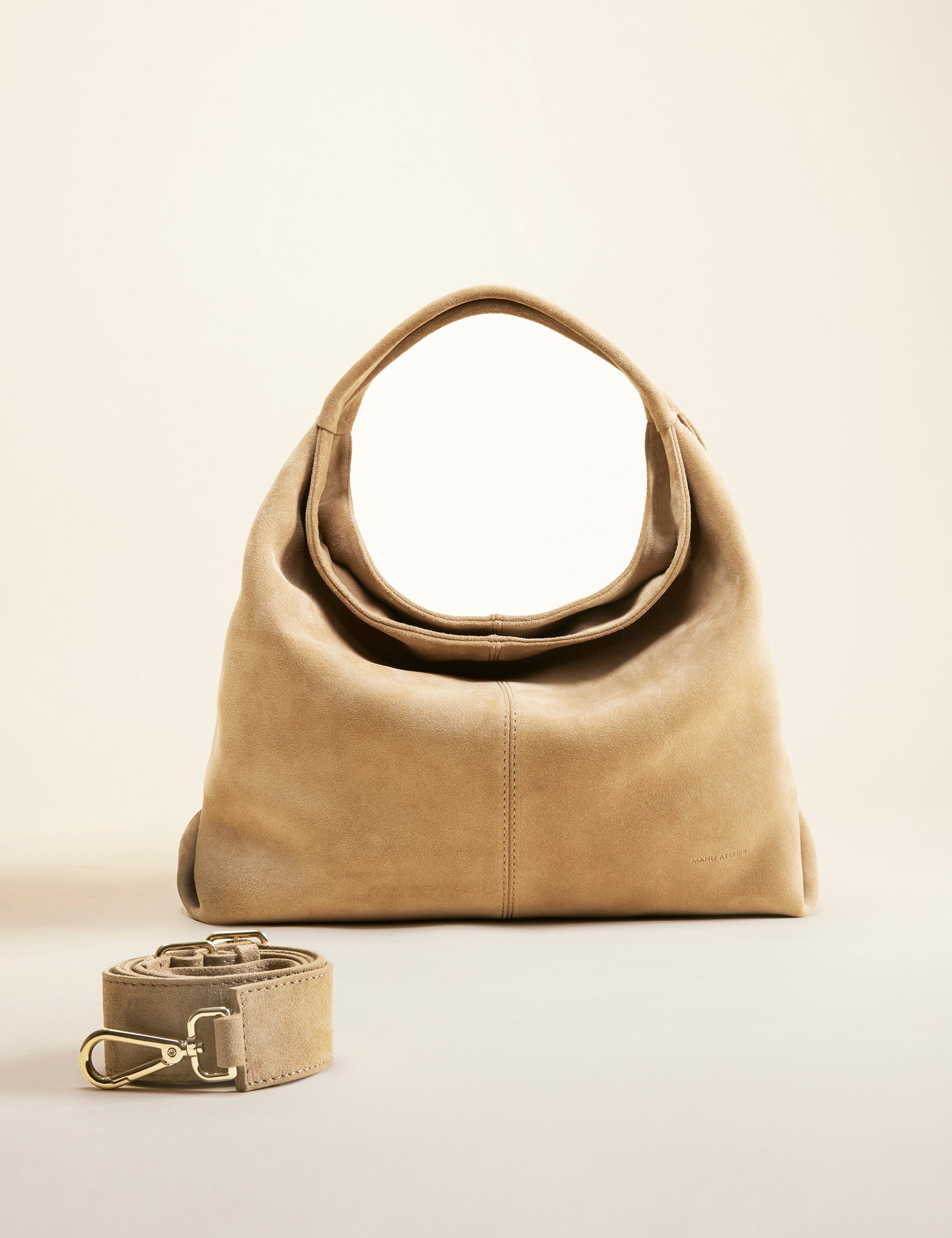 Gala Cachemiere Suede Butter Yellow Suede Bag