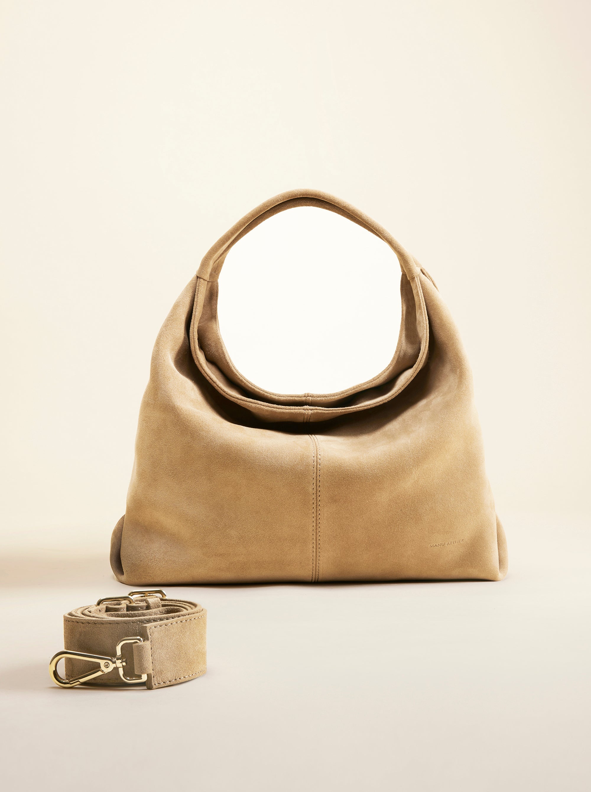 Gala Cachemiere Suede Butter Yellow Suede Bag