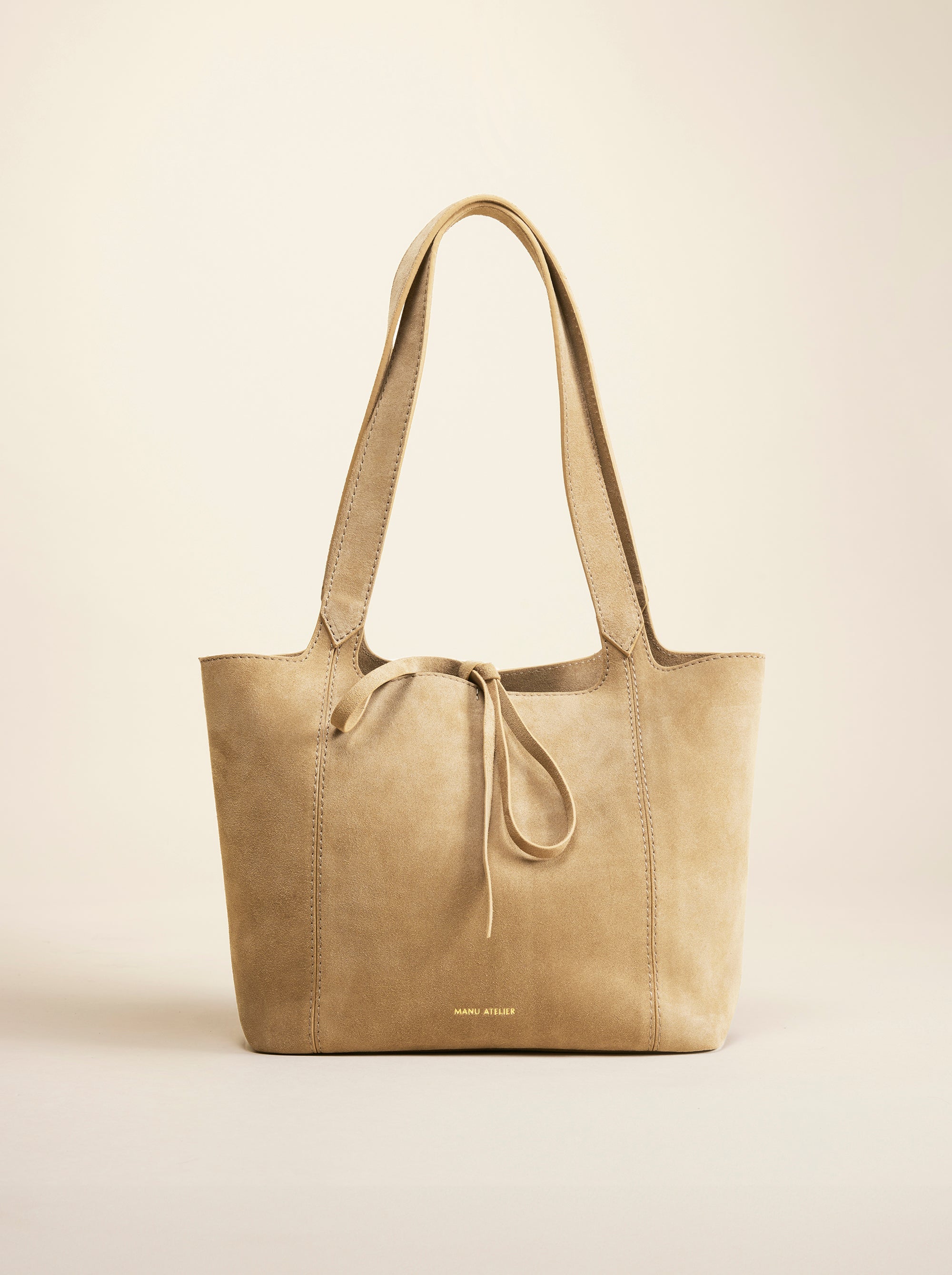 L'Escale Cachemiere Suede Butter Yellow Bag Front