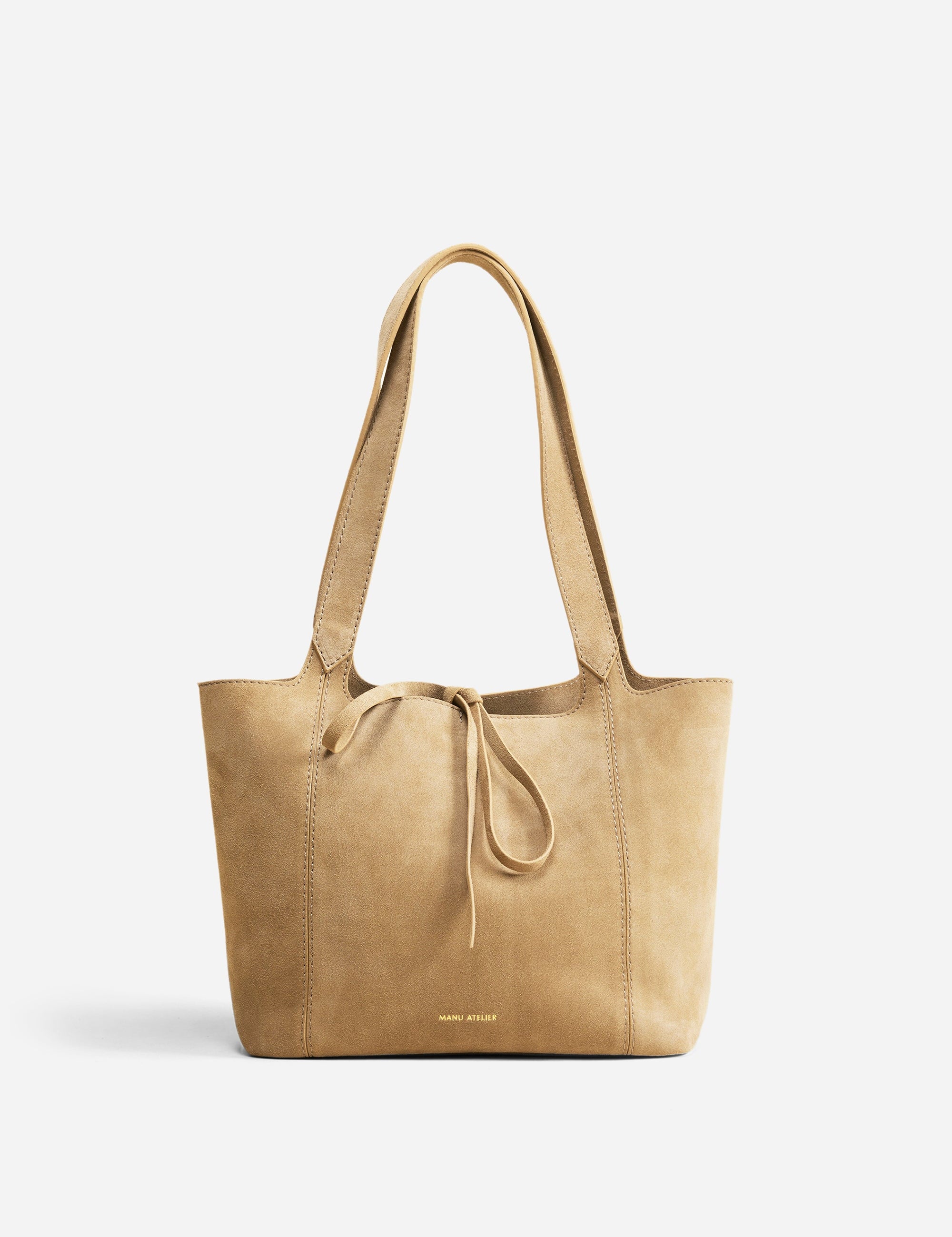 L'Escale Cachemiere Suede Butter Yellow Bag Front