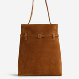 Tote du Jour Camel Suede Front