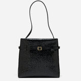 Mini Tote du Jour Black Croc