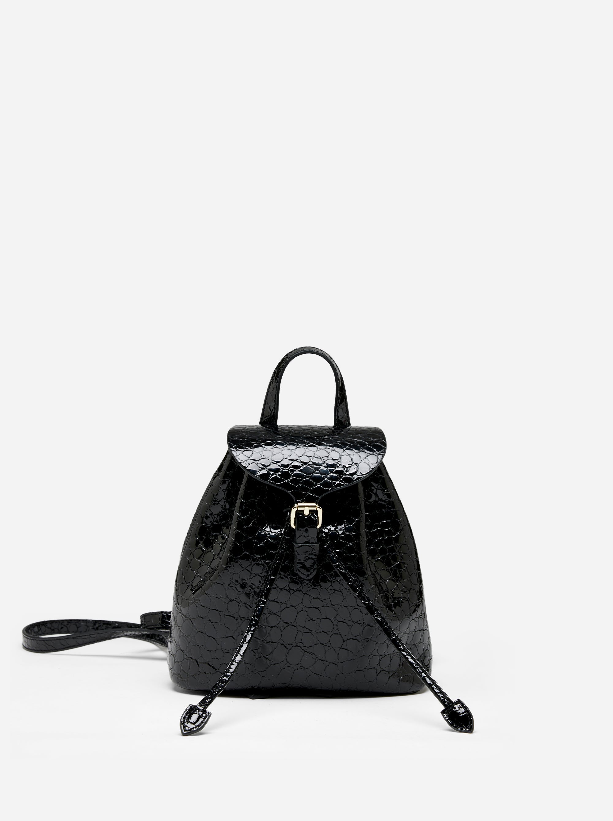 Mini Backpack Black Croc by Manu Atelier
