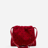 Romy Pouch Perforated Red Suede