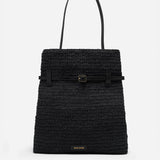 TOTE DU JOUR BLACK CROCHET 