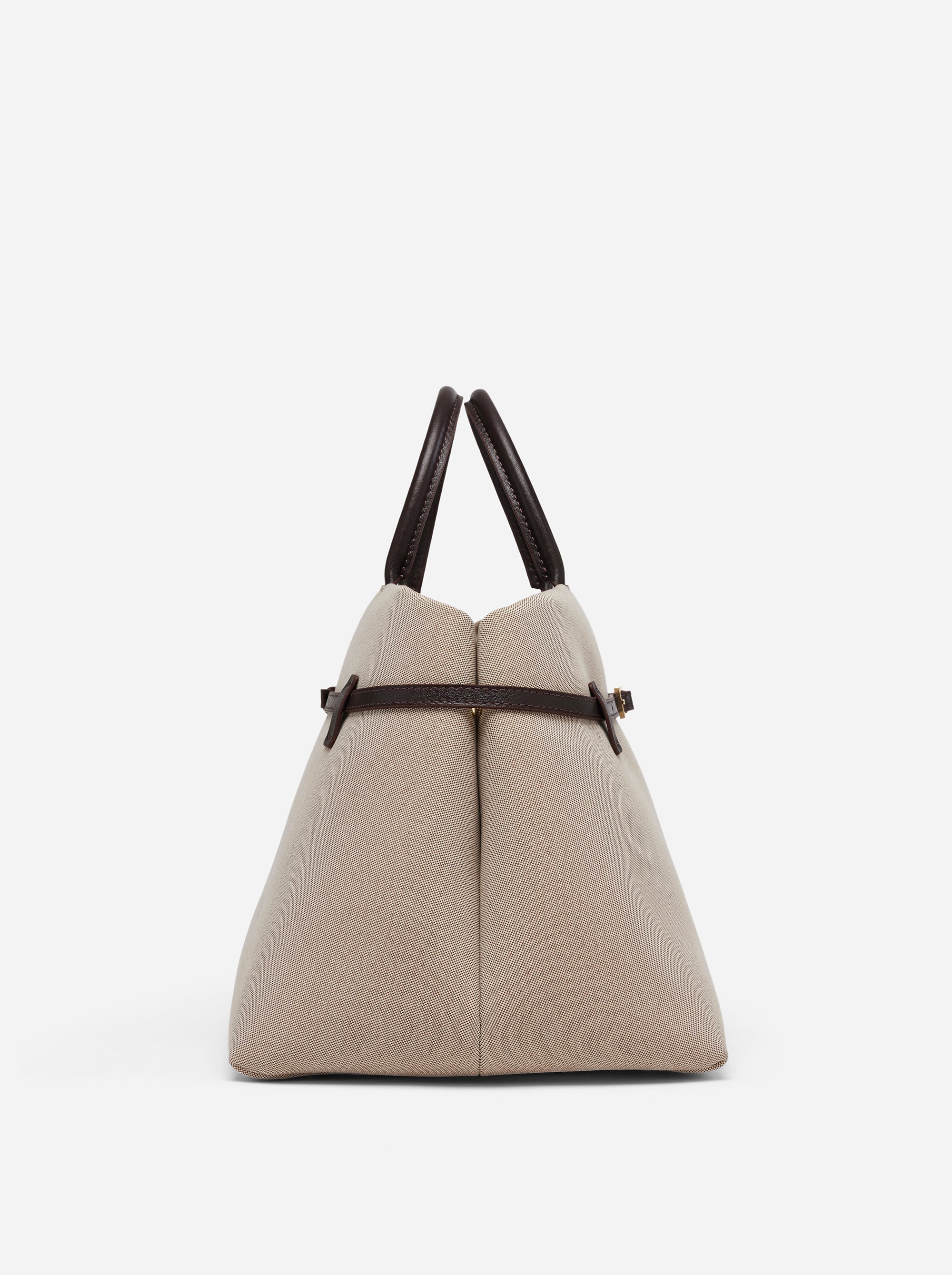 Le Cambon 40 Beige Canvas & Bitter Brown Side